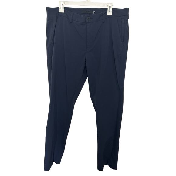 NWOT Tahari Men’s Navy Blue Stretch All Day Tech Pant Slim Fit Size 36x32 - Picture 1 of 5